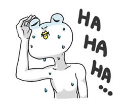 White Frog Man (English ver.) sticker #4149329