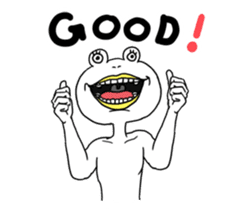 White Frog Man (English ver.) sticker #4149330