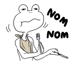 White Frog Man (English ver.) sticker #4149333