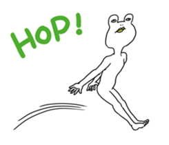 White Frog Man (English ver.) sticker #4149336