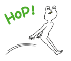 White Frog Man (English ver.) sticker #4149336