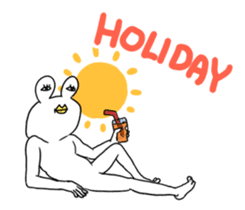 White Frog Man (English ver.) sticker #4149338