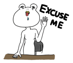 White Frog Man (English ver.) sticker #4149340