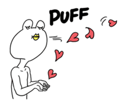 White Frog Man (English ver.) sticker #4149343