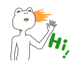 White Frog Man (English ver.) sticker #4149346