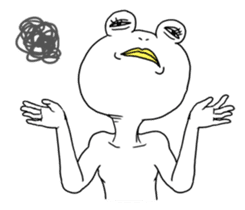 White Frog Man (English ver.) sticker #4149349