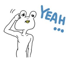 White Frog Man (English ver.) sticker #4149350