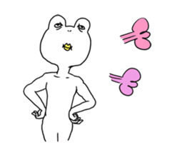 White Frog Man (English ver.) sticker #4149351