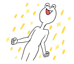 White Frog Man (English ver.) sticker #4149353