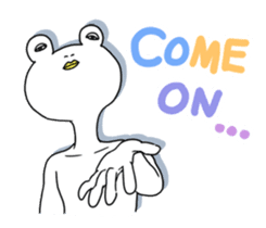 White Frog Man (English ver.) sticker #4149354