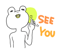 White Frog Man (English ver.) sticker #4149355