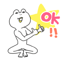 White Frog Man (English ver.) sticker #4149359