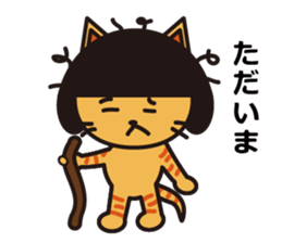 Everyday wig cat sticker #4149641