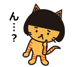 Everyday wig cat sticker #4149642