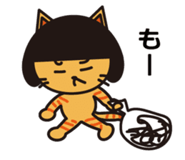 Everyday wig cat sticker #4149643