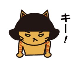 Everyday wig cat sticker #4149645
