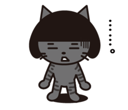 Everyday wig cat sticker #4149650