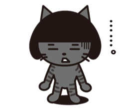 Everyday wig cat sticker #4149650