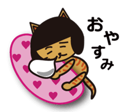 Everyday wig cat sticker #4149661