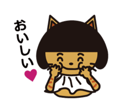 Everyday wig cat sticker #4149676