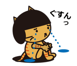 Everyday wig cat sticker #4149679