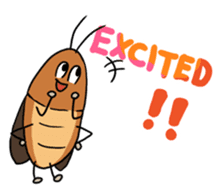 Funny Cockroach Boy (English ver.) sticker #4149762