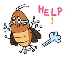 Funny Cockroach Boy (English ver.) sticker #4149769