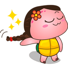 Pika, the pink turtle sticker #4150229