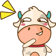 Moobee & Mira the cow in love sticker #4150529