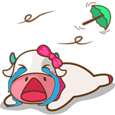 Moobee & Mira the cow in love sticker #4150531