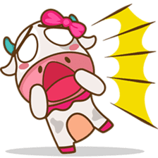 Moobee & Mira the cow in love sticker #4150539