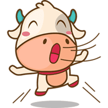 Moobee & Mira the cow in love sticker #4150543