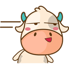 Moobee & Mira the cow in love sticker #4150546