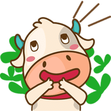 Moobee & Mira the cow in love sticker #4150547