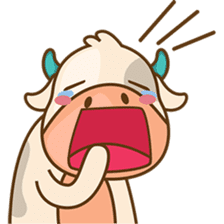 Moobee & Mira the cow in love sticker #4150552