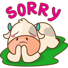 Moobee & Mira the cow in love sticker #4150554