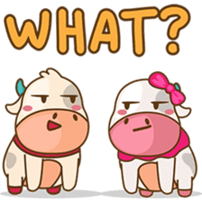 Moobee & Mira the cow in love sticker #4150556