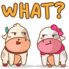 Moobee & Mira the cow in love sticker #4150556