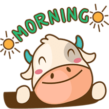 Moobee & Mira the cow in love sticker #4150559