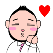 Beard cat office worker sticker #4151558