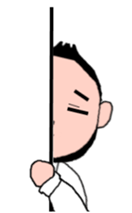 Beard cat office worker sticker #4151561