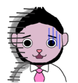 Beard cat office worker sticker #4151562