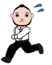 Beard cat office worker sticker #4151566