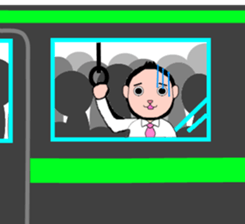 Beard cat office worker sticker #4151574