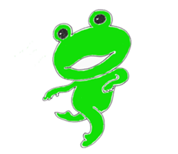 The playful and cute frog sticker #4152016