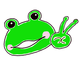 The playful and cute frog sticker #4152018