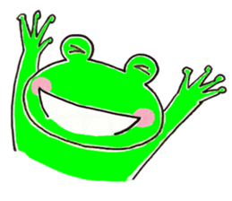The playful and cute frog sticker #4152021