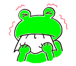 The playful and cute frog sticker #4152022