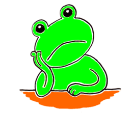 The playful and cute frog sticker #4152023