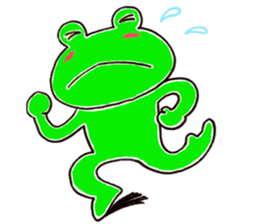 The playful and cute frog sticker #4152026
